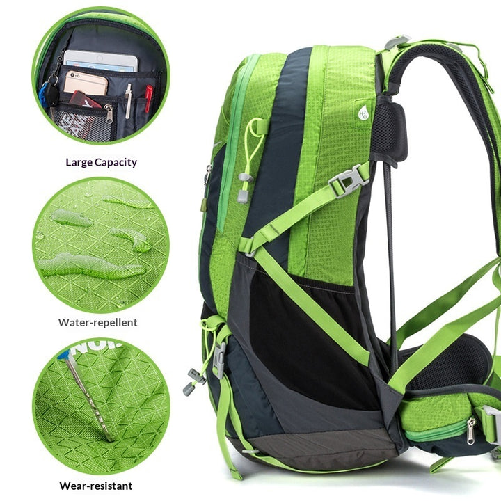 Sac à dos randonnée 45L imperméable avec housse pluie