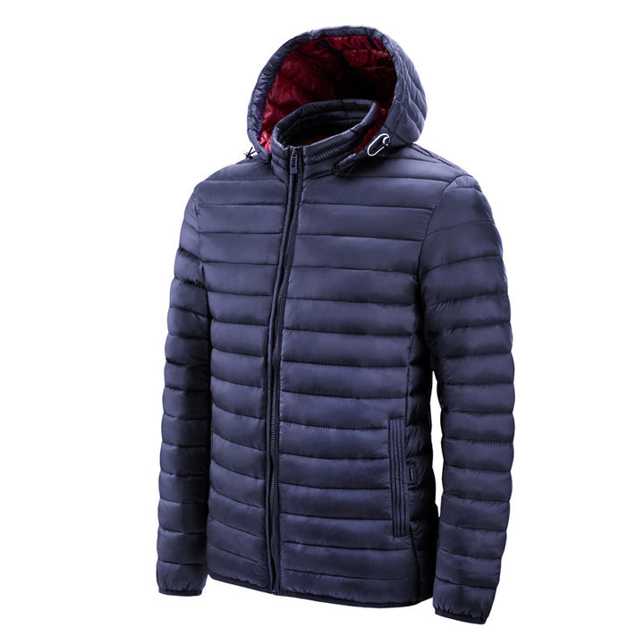 Doudoune synthétique homme à capuche, nylon déperlant