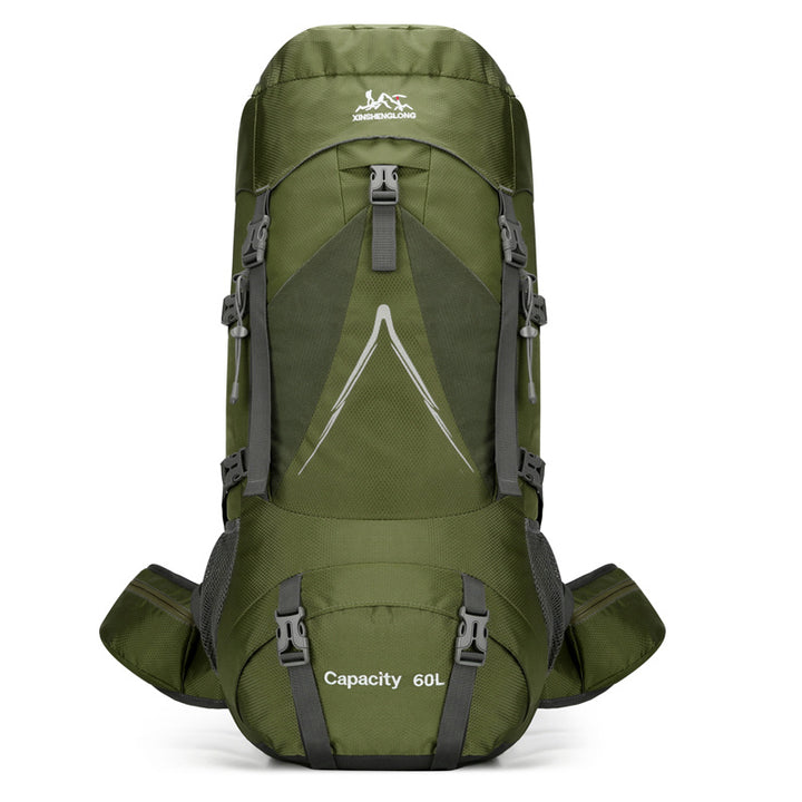 Sac à dos randonnée 60 L étanche avec housse pluie, nylon