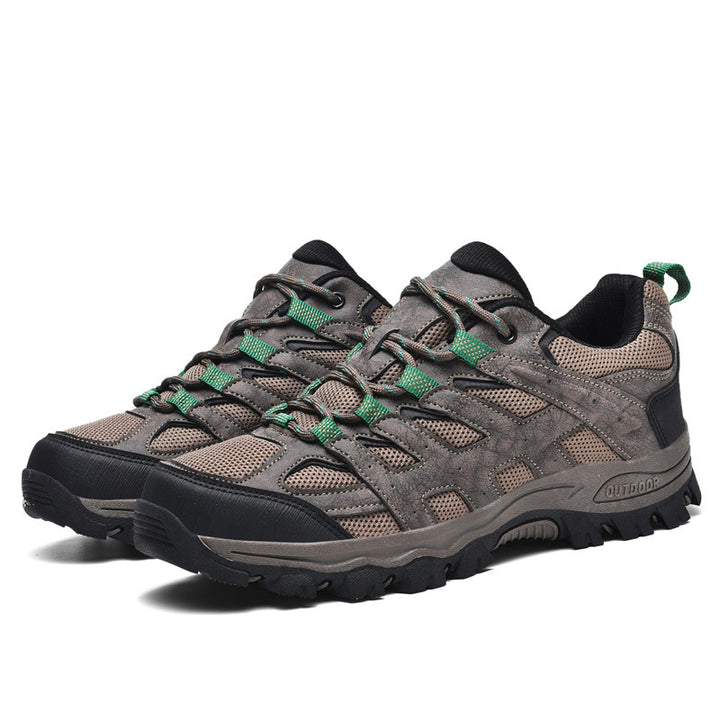 Chaussures de randonnée basses homme, semelle caoutchouc crampons