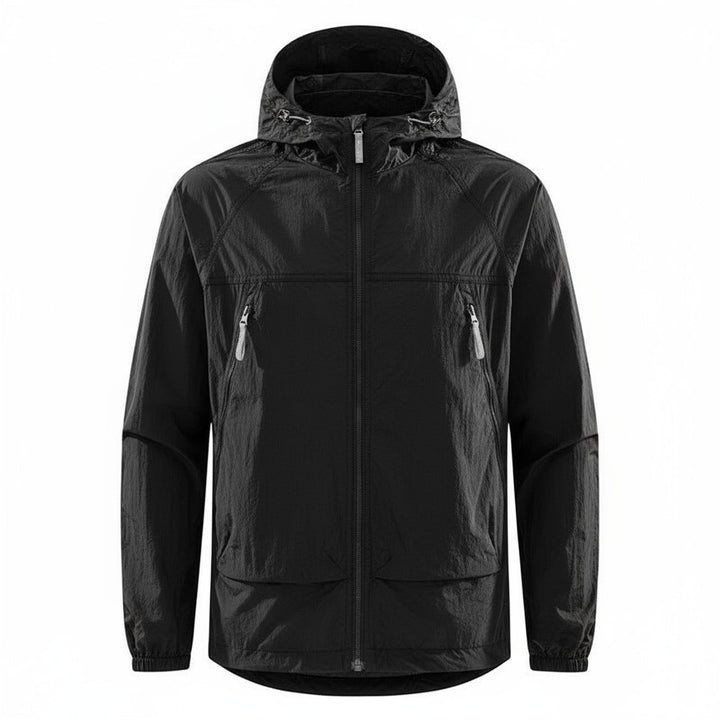 Veste anti-UV été à capuche ultra légère, zip poitrine