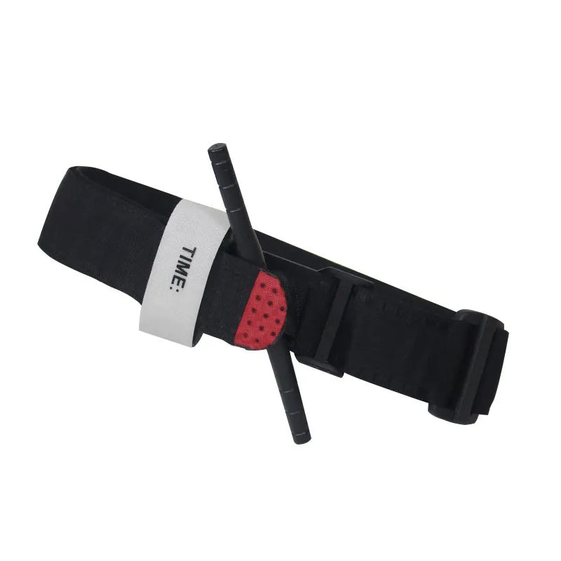 Garrot tactique noir pour premiers secours et situations d'urgence en randonnée ou survie