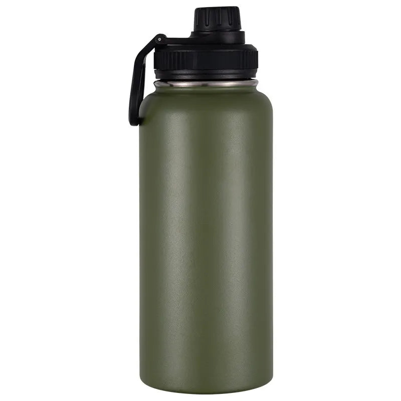Gourde isotherme de randonnée en inox – Kaki.