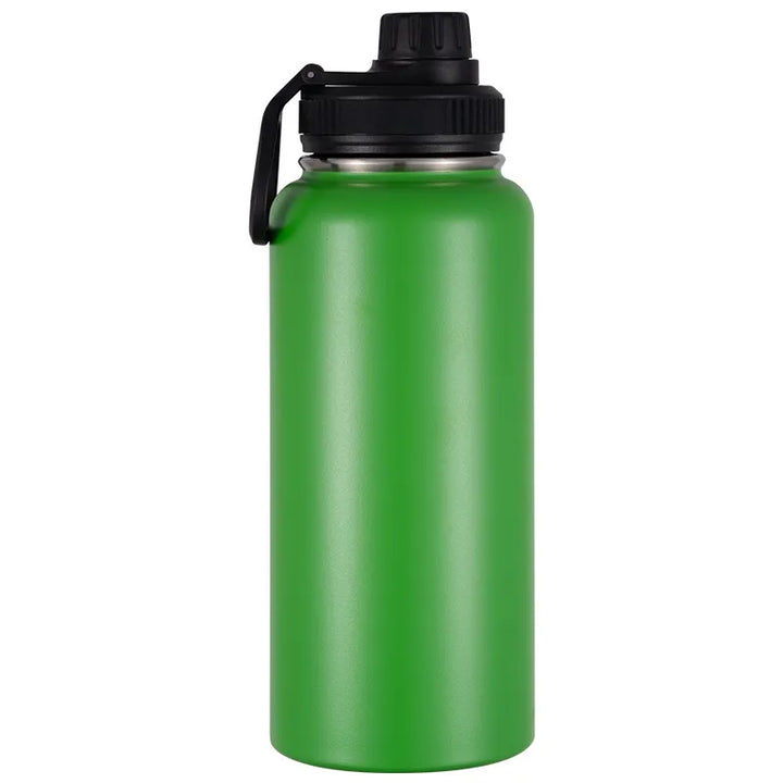 Gourde isotherme de randonnée en inox – Vert.