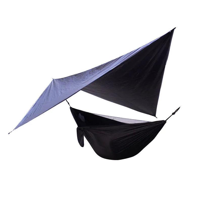 hamac outdoor noir anthracite avec bâche protectrice.