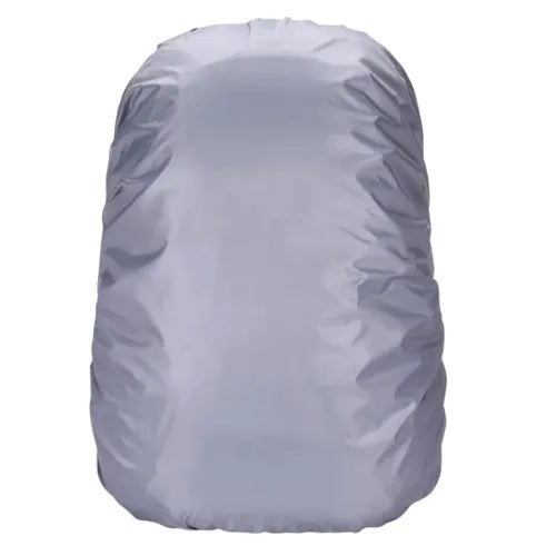 Housse de sac à dos imperméable grise, ultra légère et résistante, protection sobre anti‑pluie pour randonnée, camping et bivouac.