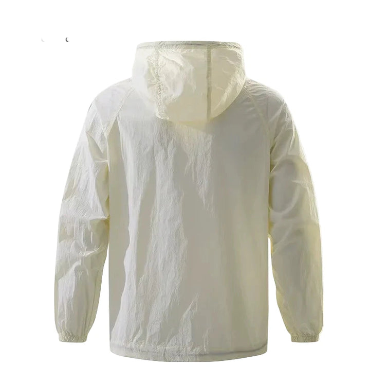 Veste anti-UV été à capuche ultra légère, zip poitrine