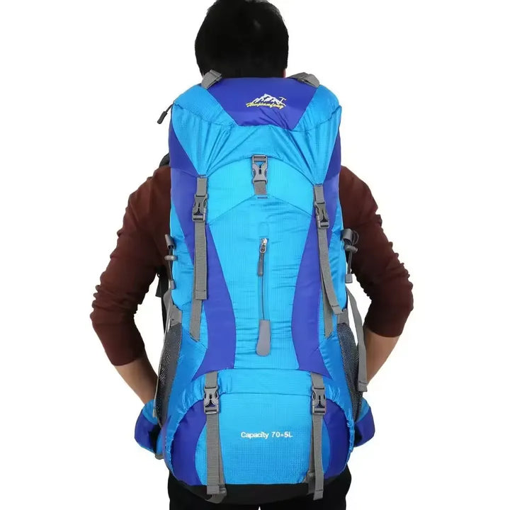 Sac à dos randonnée 70+5 L dos aéré, accès bas ripstop