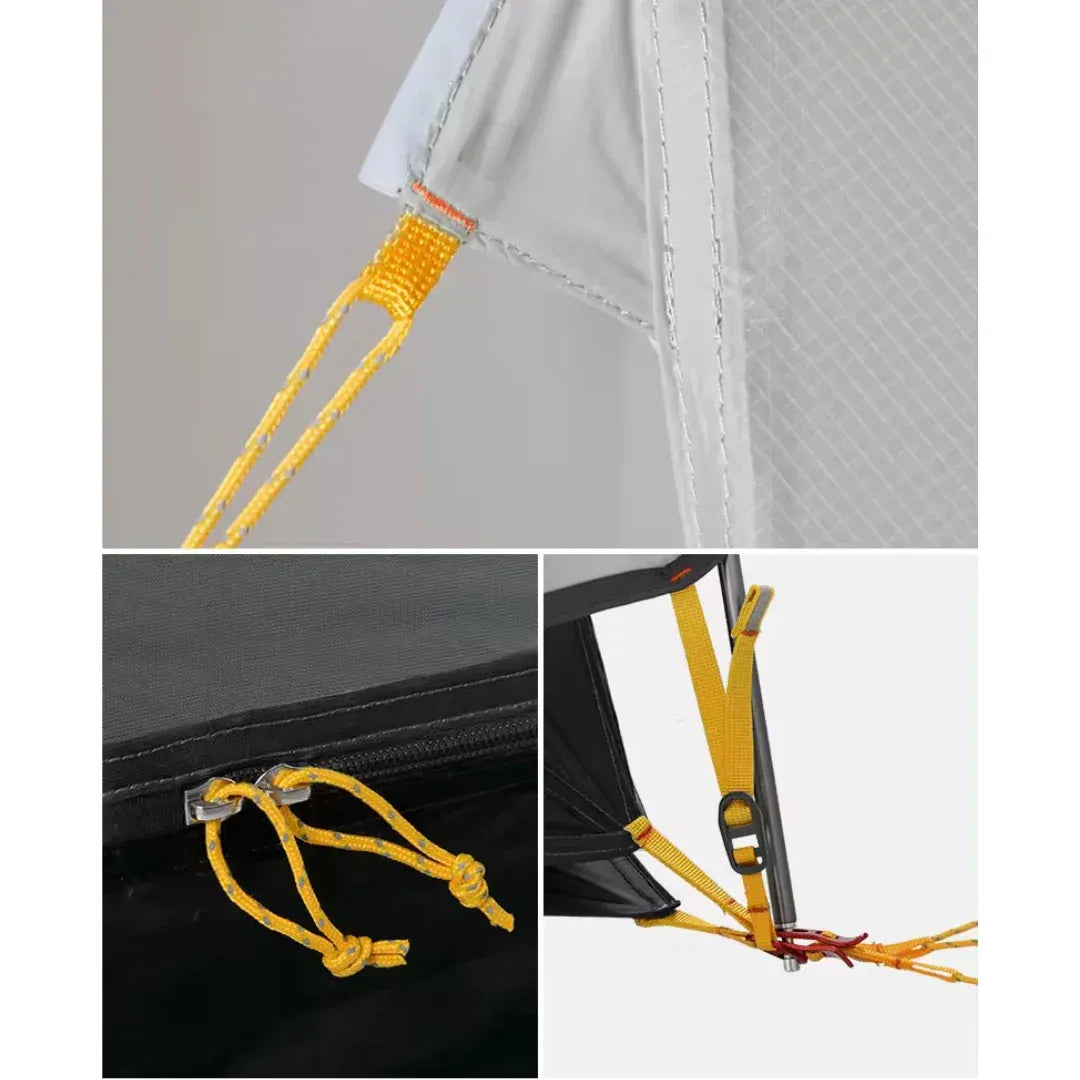 Tente 2 places légère double paroi 20D PU4000 avec 2 vestibules