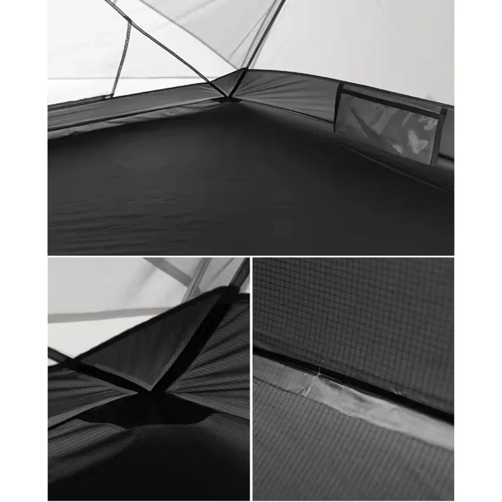 Tente 2 places légère double paroi 20D PU4000 avec 2 vestibules