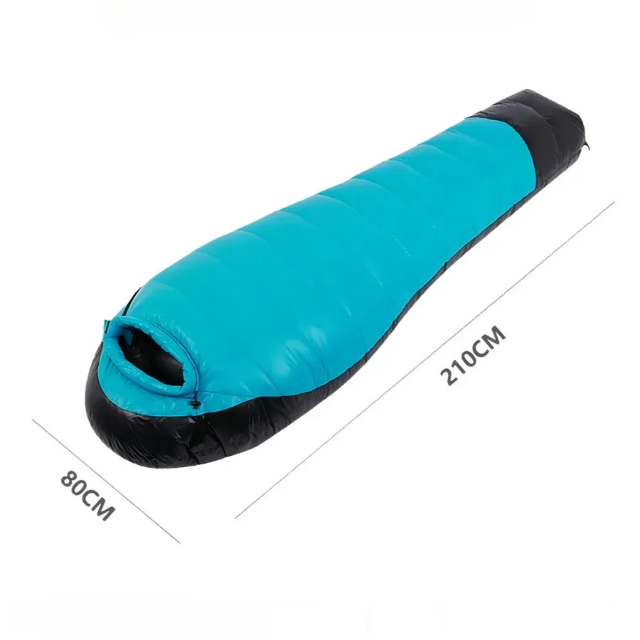 Sac de couchage duvet d’oie 400T 20D momie 0 à −5 °C