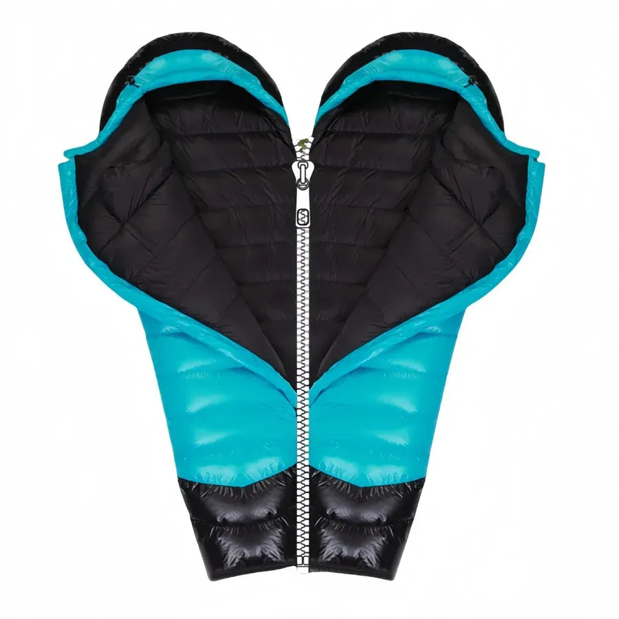 Sac de couchage duvet d’oie 400T 20D momie 0 à −5 °C