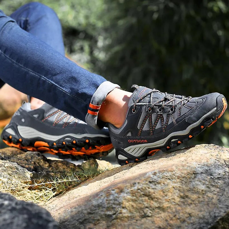Chaussures de randonnée basses suède mesh, semelle MD+ caoutchouc
