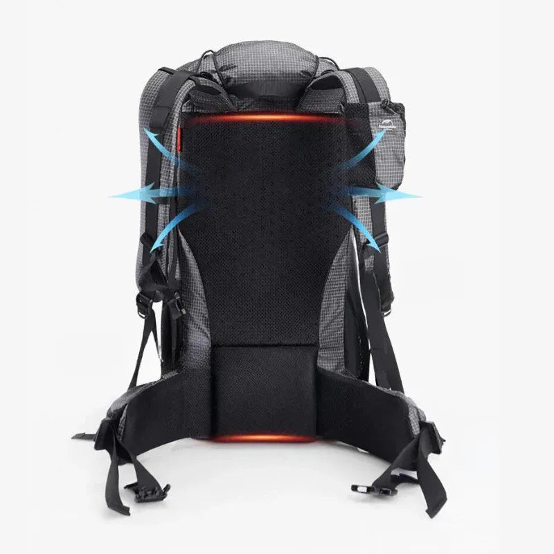 Sac à dos randonnée 60+5 L Naturehike, cadre alu, nylon 420D