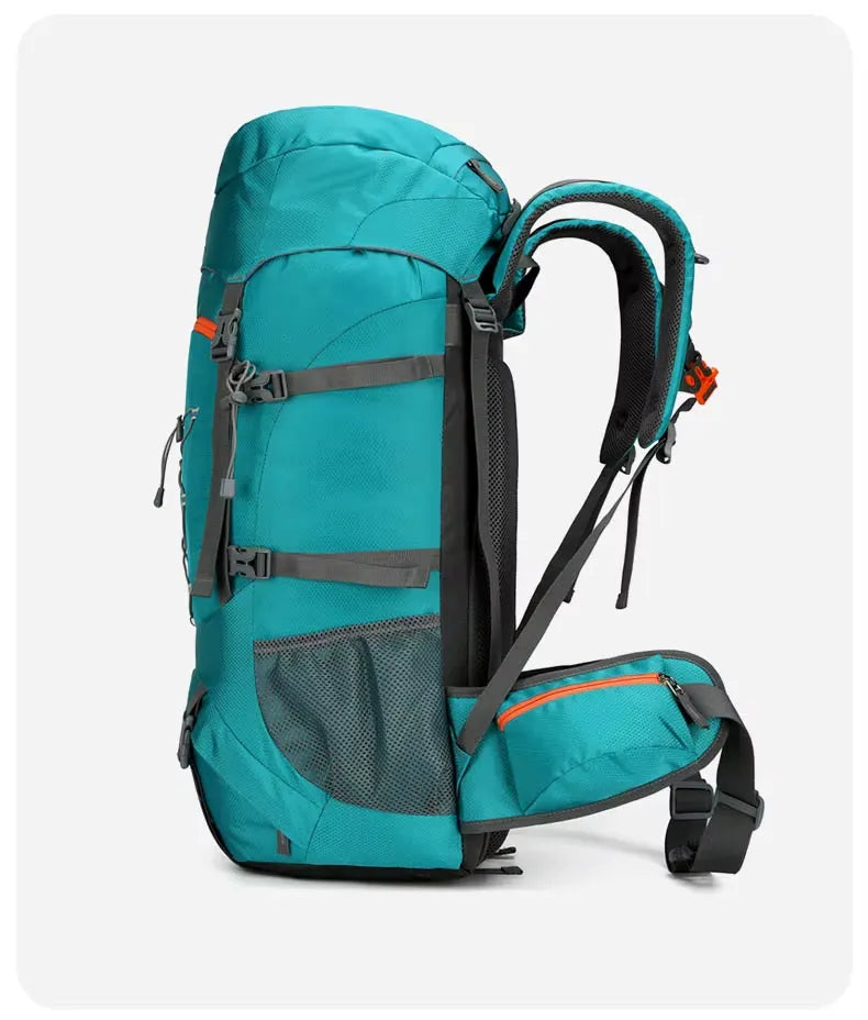 Sac à dos randonnée 60L imperméable avec housse, 1,1 kg