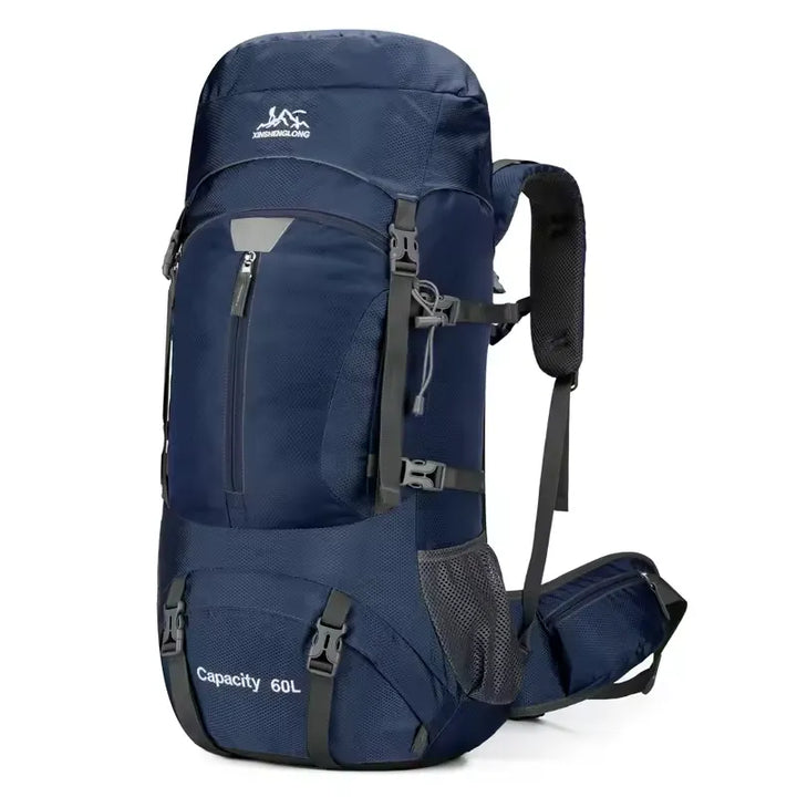 Sac à dos randonnée 60L déperlant, housse pluie incluse