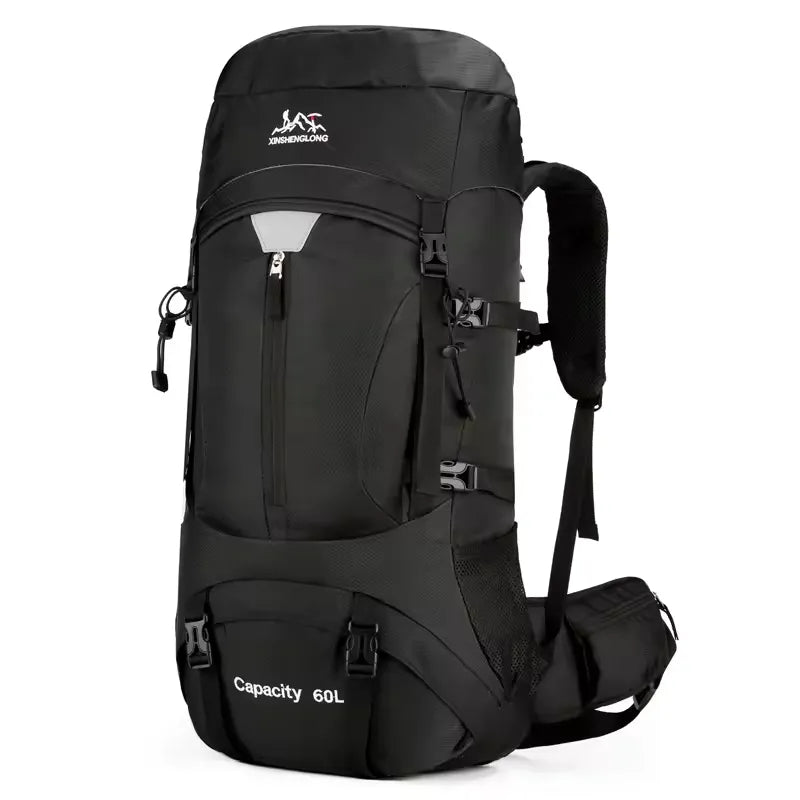 Sac à dos randonnée 60L déperlant, housse pluie incluse