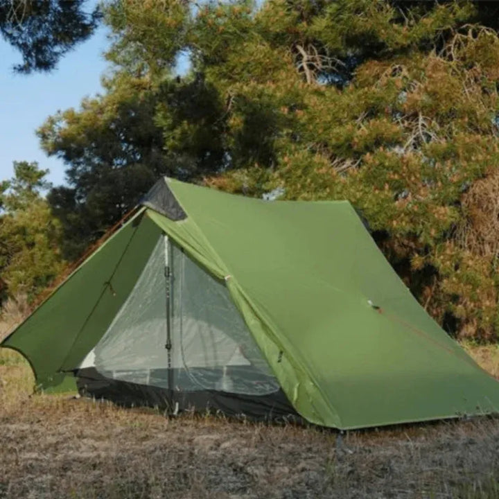Tente ultralégère 1 à 2 personnes 15D silnylon, montage bâtons