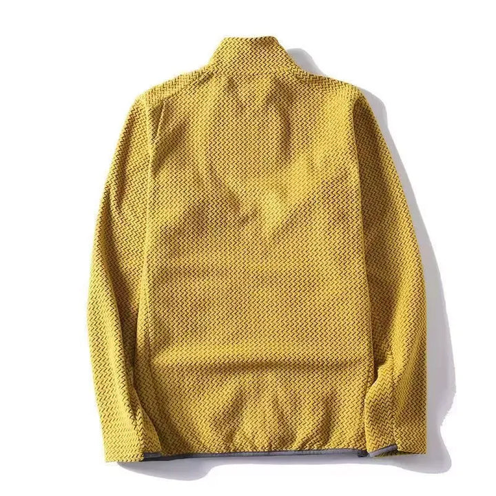 Polaire zippée homme nid d’abeille technique, poche poitrine