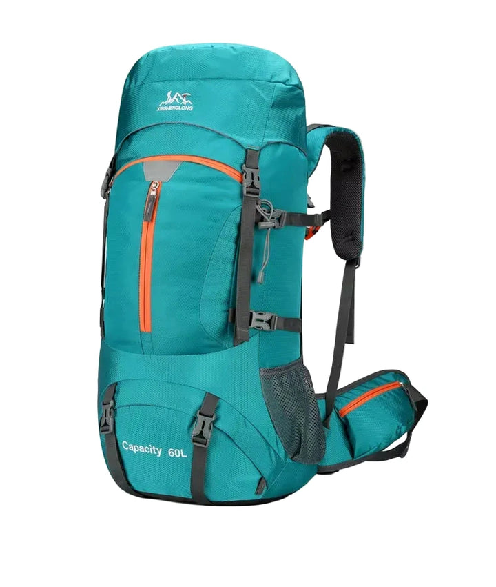 Sac à dos randonnée 60L déperlant, housse pluie incluse