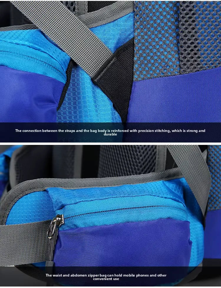 Sac à dos randonnée 70+5 L dos aéré, accès bas ripstop