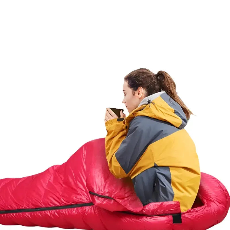 Sac de couchage momie synthétique, zip diagonal, 0 à −22 °C