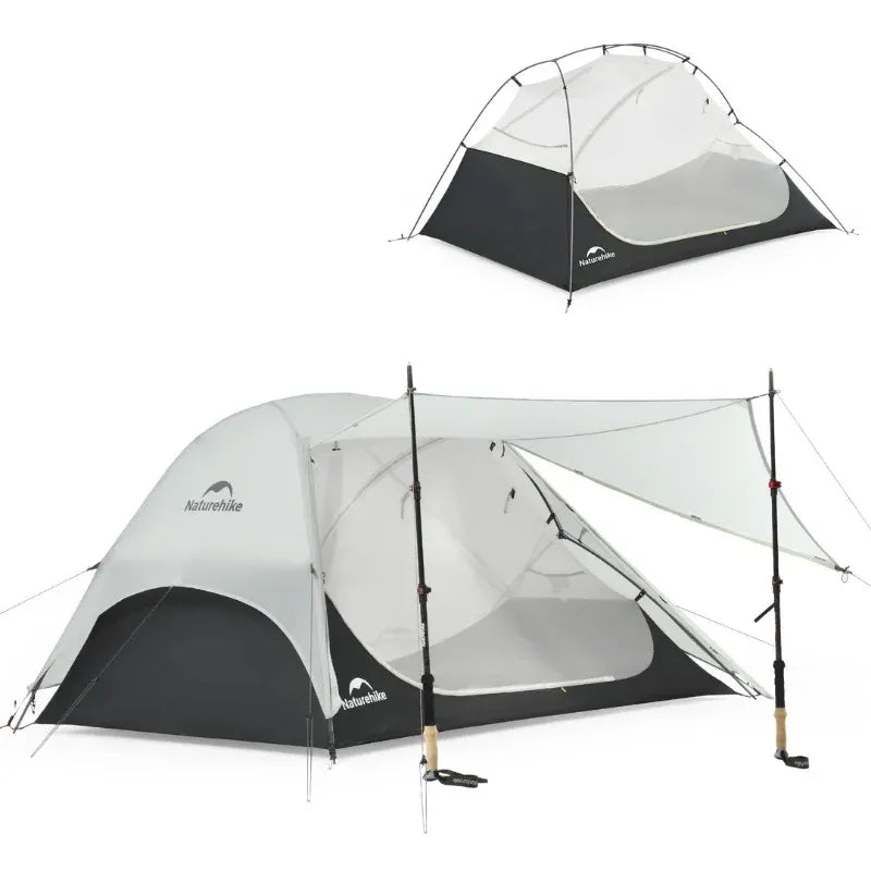 Tente ultralégère camping 2 places 15D silnylon, arceaux alu 7001