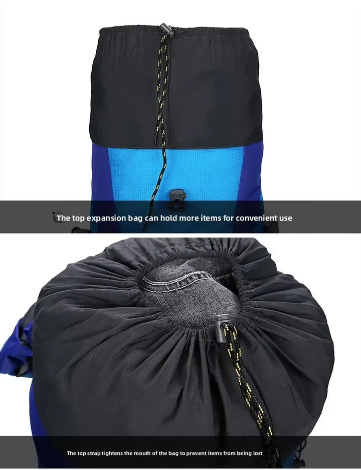 Sac à dos randonnée 70+5 L dos aéré, accès bas ripstop