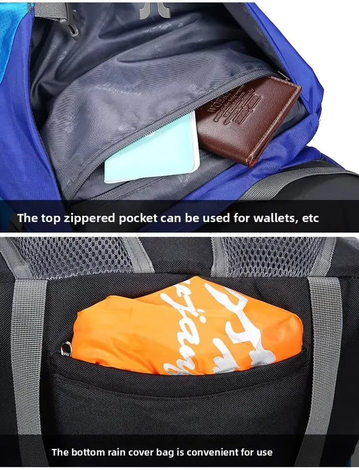 Sac à dos randonnée 70+5 L dos aéré, accès bas ripstop