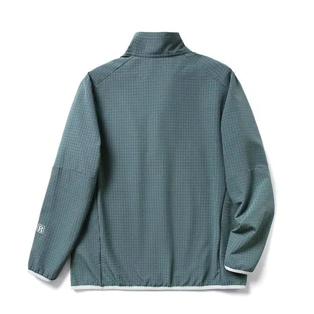 Veste polaire homme zippée nid d’abeille, poche poitrine