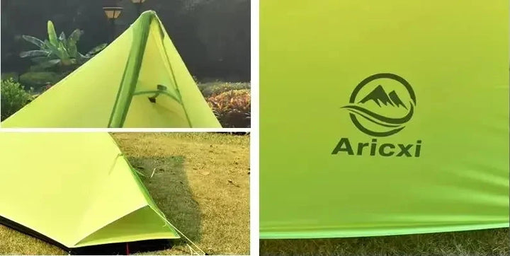 Tente 1 place ultralégère 15D silnylon, bâtons de marche