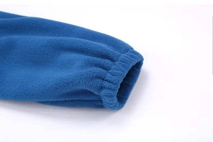 Polaire zippée unisexe chaude, col montant et poches