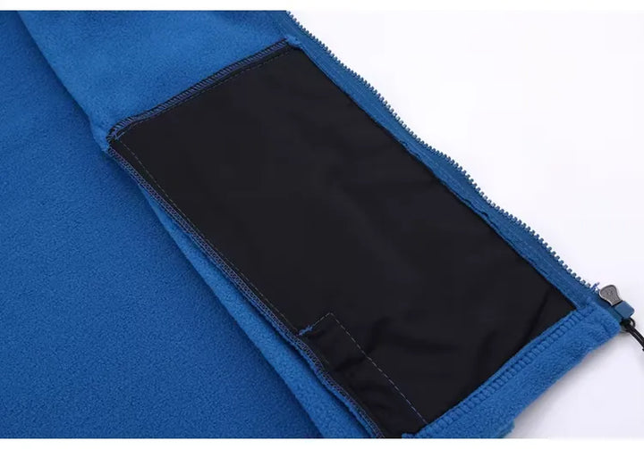 Polaire zippée unisexe chaude, col montant et poches