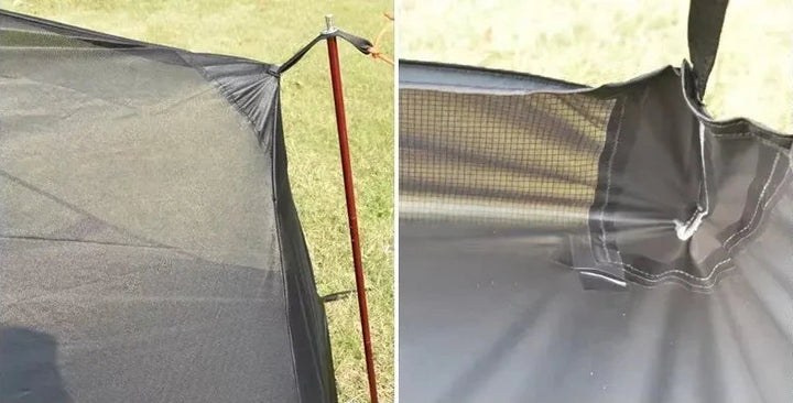 Tente 1 place ultralégère 15D silnylon, bâtons de marche