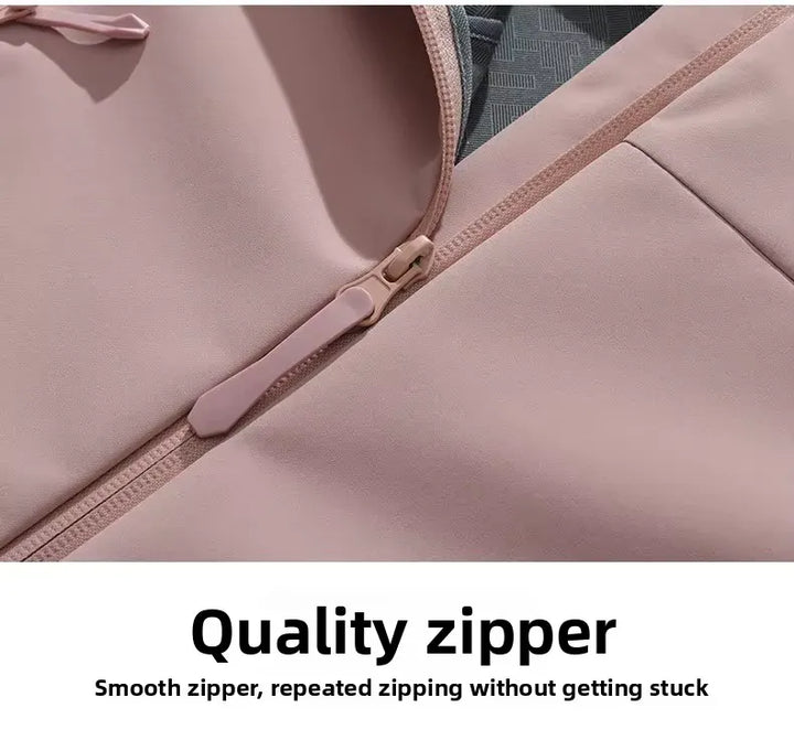 Veste coupe-vent imperméable légère à capuche unisexe