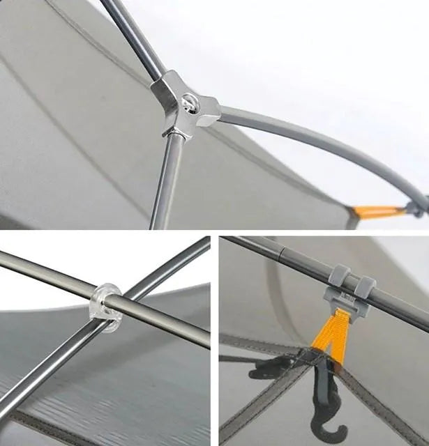 Tente 2 places légère double paroi 20D PU4000 avec 2 vestibules