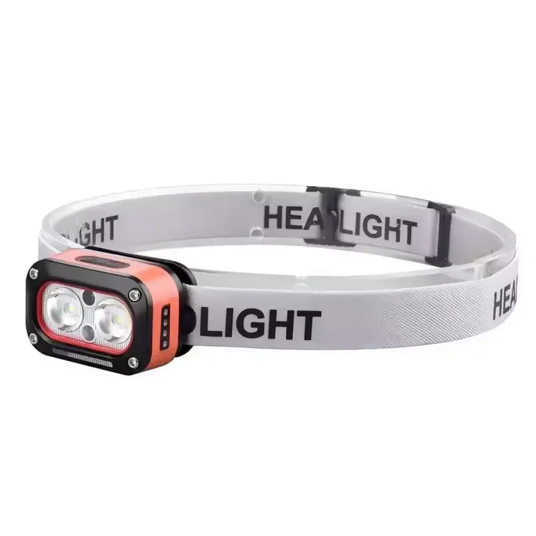 lampe frontale led légère avec bandeau blanc ajustable pour randonnée et bivouac