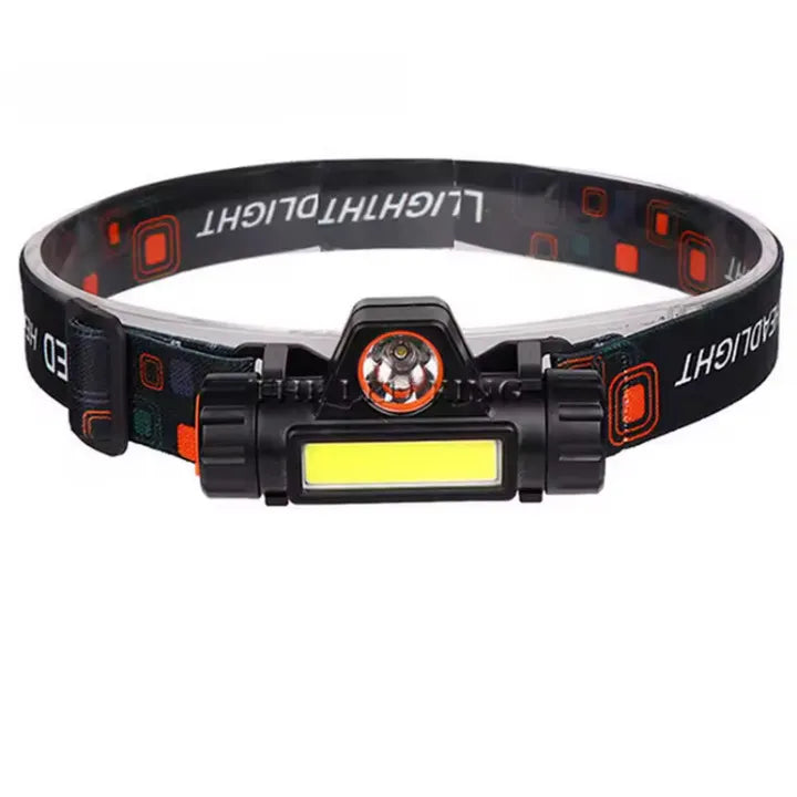  Lampe frontale LED COB étanche avec bandeau pour la randonnée.