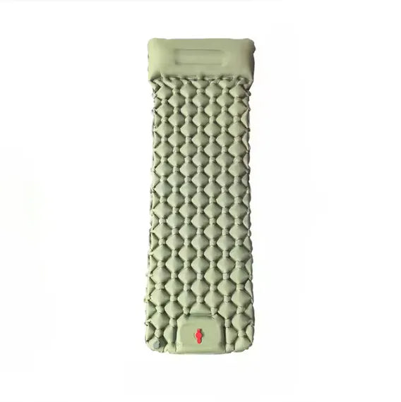  Matelas de camping autogonflant compact, couleur kaki.