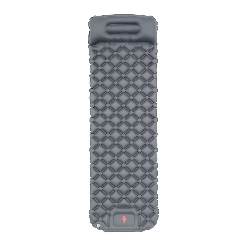 Matelas gonflable ultraléger gris pour camping et bivouac.