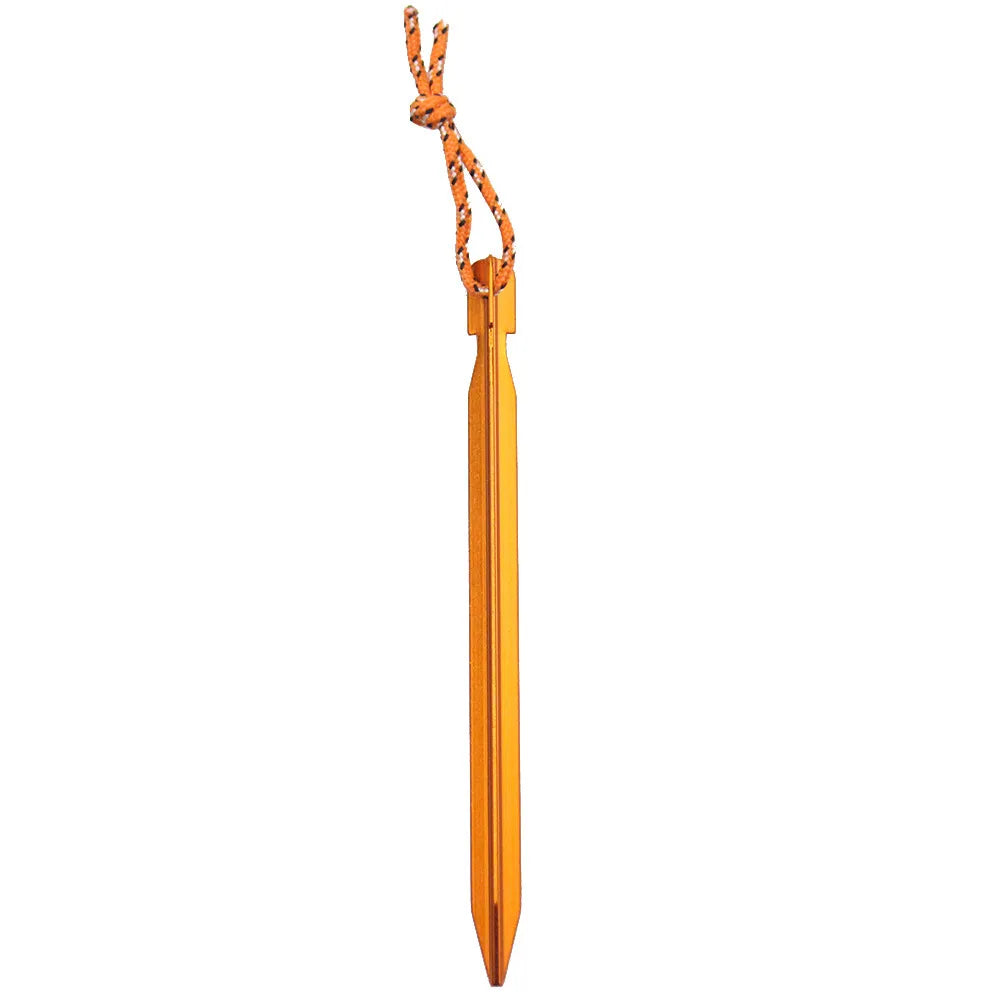 Piquet de tente en aluminium orange léger et résistant pour outdoor