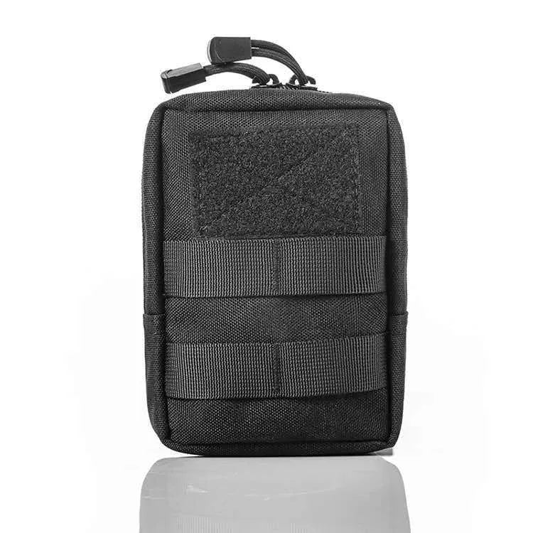 Pochette noire MOLLE résistante idéale pour équipement tactique ou bushcraft
