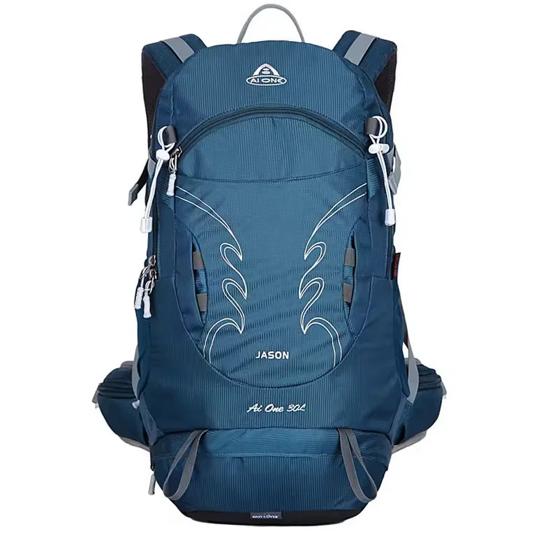 Sac à dos de randonnée 30L, couleur bleu foncé.