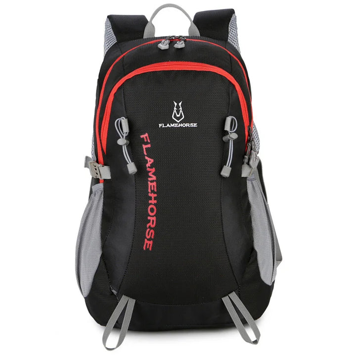  Sac à dos de randonnée 30L noir avec détails rouges Flamehorse.