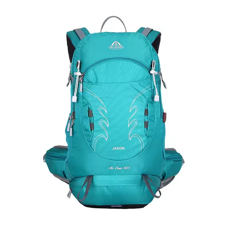 Sac à dos de randonnée 30L, couleur turquoise.