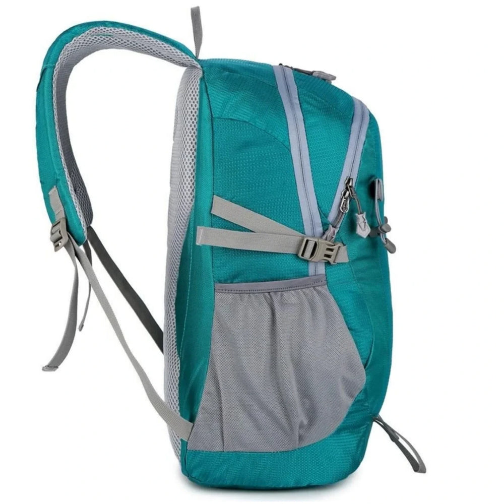 Sac à dos de randonnée 30L vert Flamehorse vu de profil.