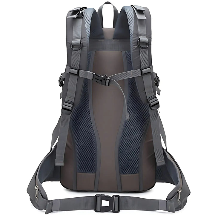 Dos ergonomique sac à dos randonnée 40l avec bretelles et filet respirant.