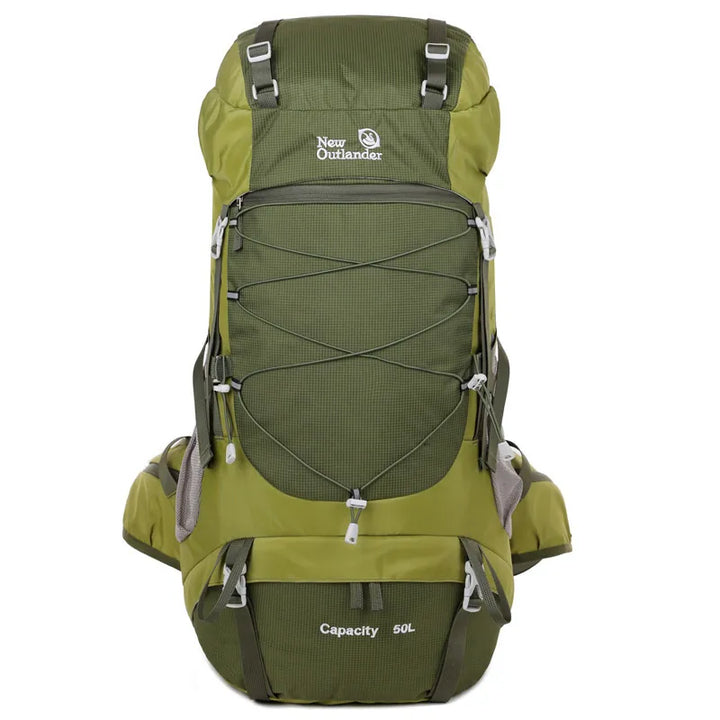 Sac à dos de randonnée 50l vert olive new outlander modèle ultrarésistant pour trek et bivoua.