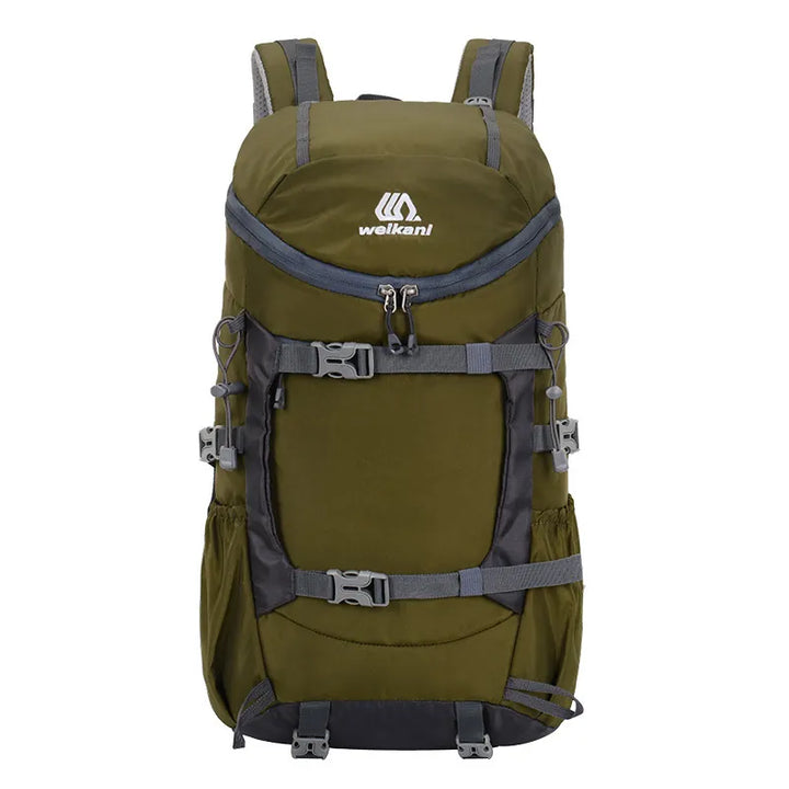 Sac à dos de randonnée kaki 40L Weikani, idéal pour les aventures outdoor