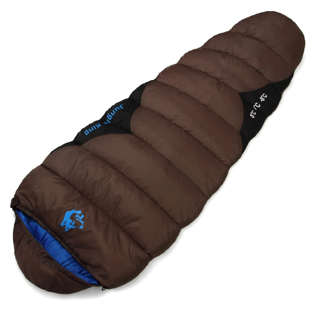 Sac de couchage chocolat grand froid pour trekking et bushcraft